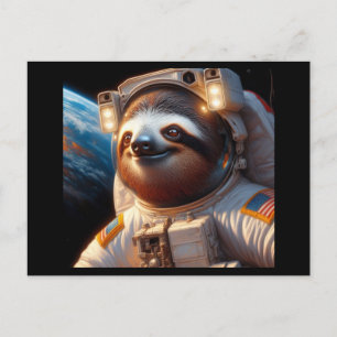 Sloth Astronaut Postcard