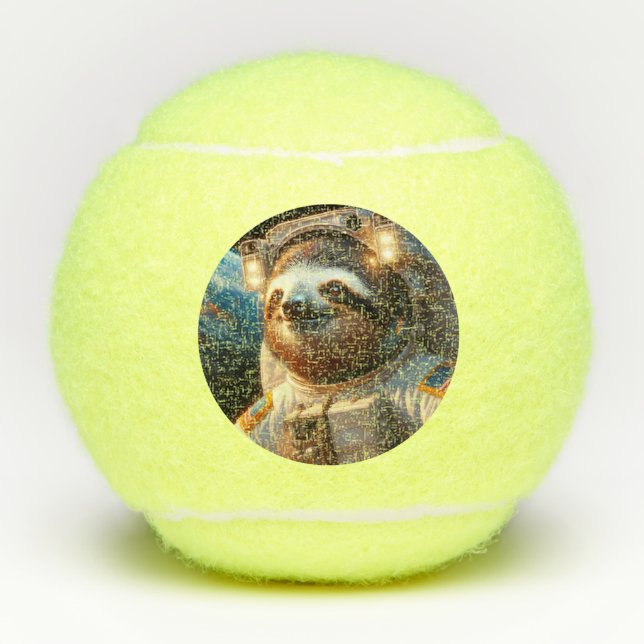 Sloth Astronaut Tennis Balls (Front)