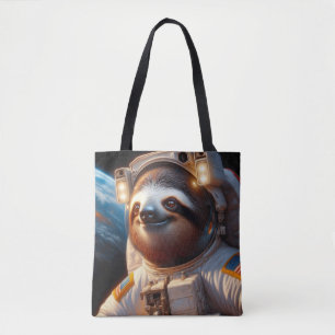 Sloth Astronaut Tote Bag