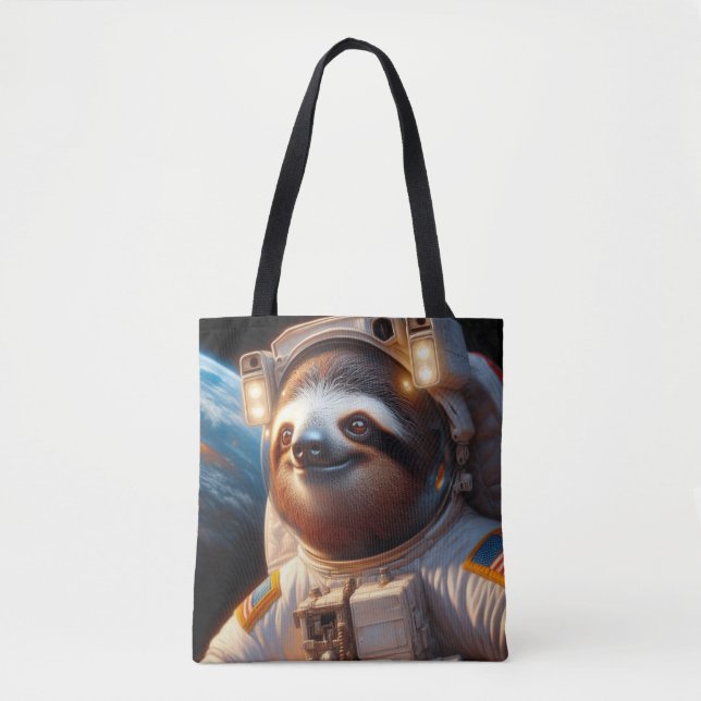Sloth Astronaut Tote Bag (Front)
