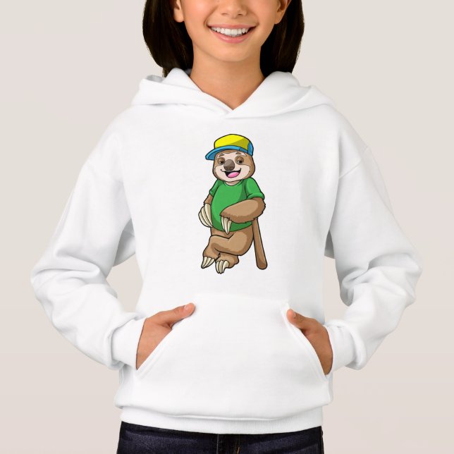 Sloth at Baseball with Baseball bat (Front)