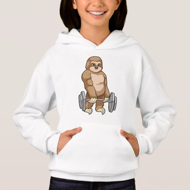Sloth at Bodybuilding with Barbell (Front)