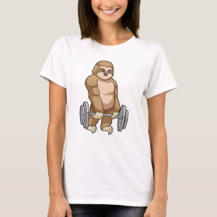 Sloth at Bodybuilding with Barbell T-Shirt