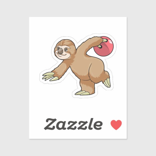 Sloth at Bowling with Bowling ball (Sheet)