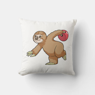 Sloth at Bowling with Bowling ball Cushion