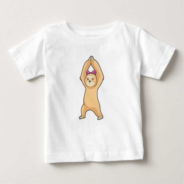 Sloth at Fitness Sports Baby T-Shirt (Front)