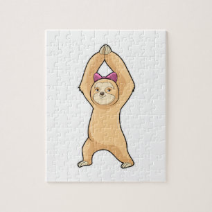 Sloth at Fitness Sports Jigsaw Puzzle