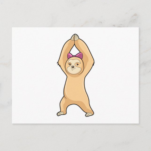 Sloth at Fitness Sports Postcard (Front)