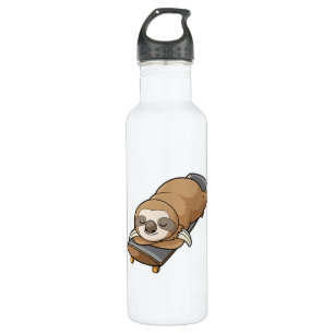 Sloth at Sleeping with Skateboard 710 Ml Water Bottle
