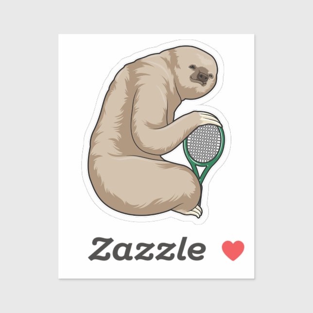 Sloth at Tennis with Tennis racket (Sheet)