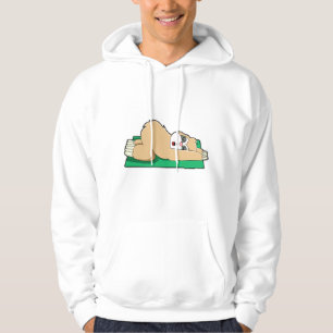 Sloth at Yoga on Yoga mat Hoodie