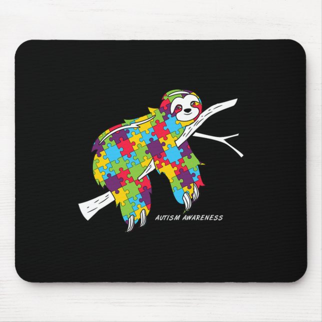 Sloth Autism Awareness  Mouse Pad (Front)