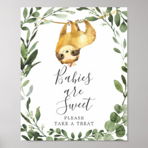 Sloth Baby Shower Babies Are Sweet Sign