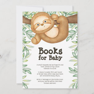 Sloth Baby Shower Book Request Enclosure Card