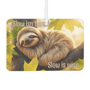Sloth Baby Sleeping in tree quote car Air Freshener