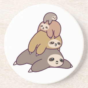 Sloth background coaster