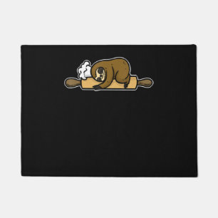 Sloth baker funny cute chef cook kitchen gift doormat