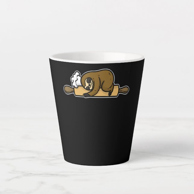 Sloth baker | funny cute chef | cook kitchen gift latte mug (Front)