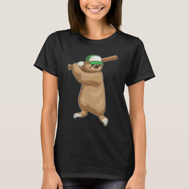 Sloth Baseball Baseball bat T-Shirt (Front)