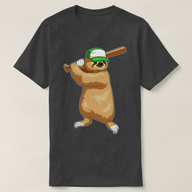 Sloth Baseball Baseball bat T-Shirt (Design Front)