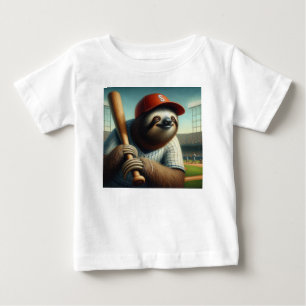 Sloth Baseball Player Baby T-Shirt