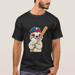  Sloth Baseball Player T-Shirt