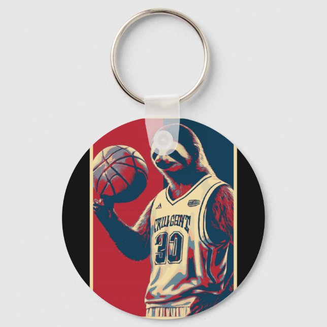 Sloth Basketball Player Hope  Key Ring (Front)