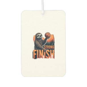 Sloth Basketball Vintage Funny Retro Dunk Shirt 2 Car Air Freshener