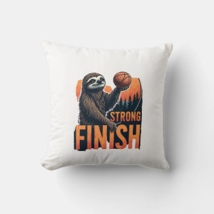 Sloth Basketball Vintage Funny Retro Dunk Shirt 2 Cushion