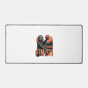 Sloth Basketball Vintage Funny Retro Dunk Shirt 2 Desk Mat