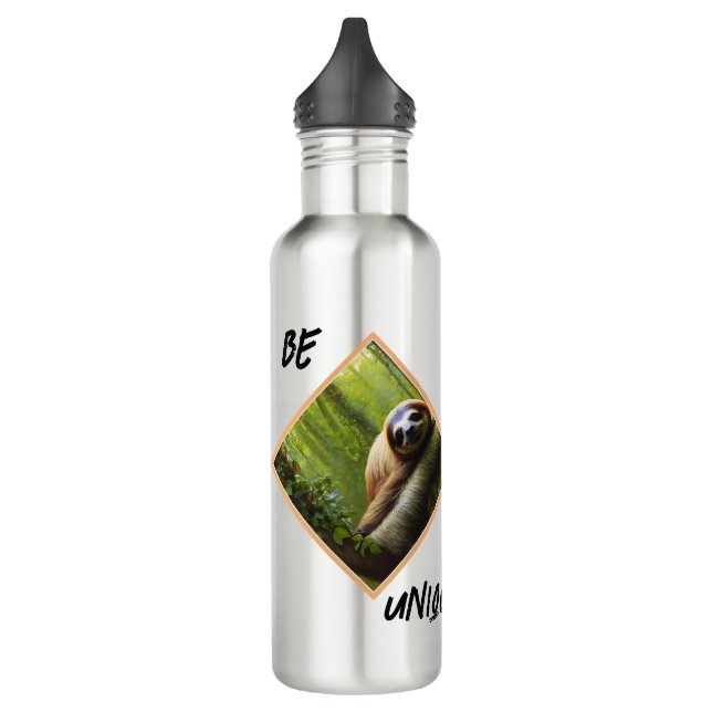 Sloth "Be You Unique", 710 Ml Water Bottle (Left)