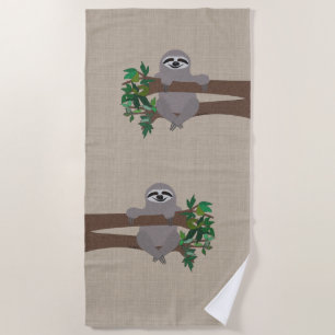 Sloth Beach Towel