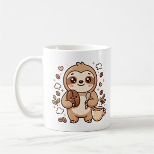 Sloth Bean Kawaii Coffee Mug