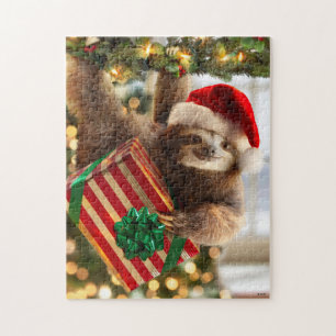 Sloth Bearing Gifts Jigsaw Puzzle