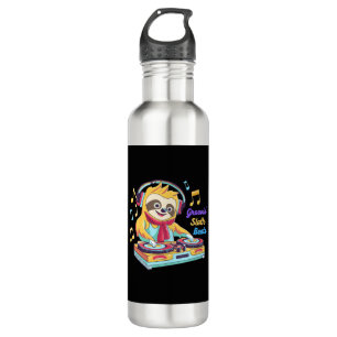 Sloth Beats retro vintage vibrant 710 Ml Water Bottle