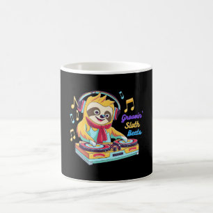  Sloth Beats retro vintage vibrant Coffee Mug