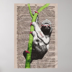 Sloth Beauty Queen Poster