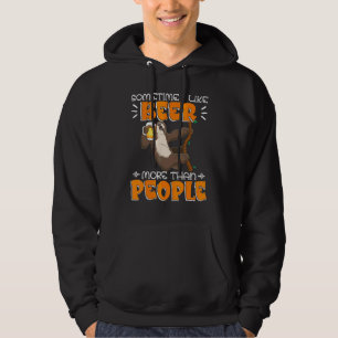 sloth beer apparel sometime i like beer more than hoodie