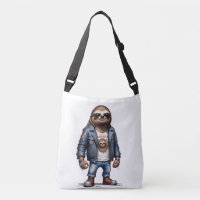 Sloth Biker Rebel Leather Jacket Cool Style Urban
