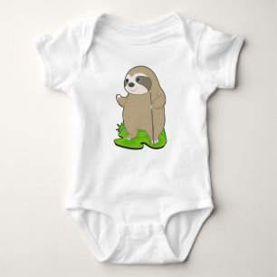 Sloth Billiard Queue Baby Bodysuit