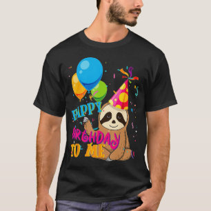 Sloth Birthday Cute Boys Girls Kids 10th 11th ns T-Shirt