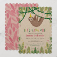 Sloth Birthday Party in Pink & Yellow