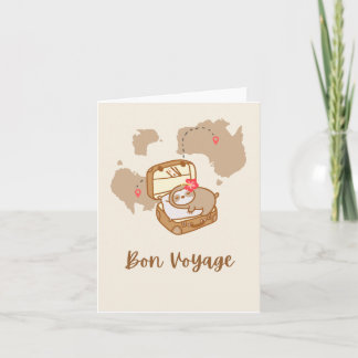 Sloth Bon Voyage Greeting Card