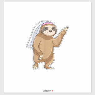 Sloth Bride Veil Wedding T-Shirt