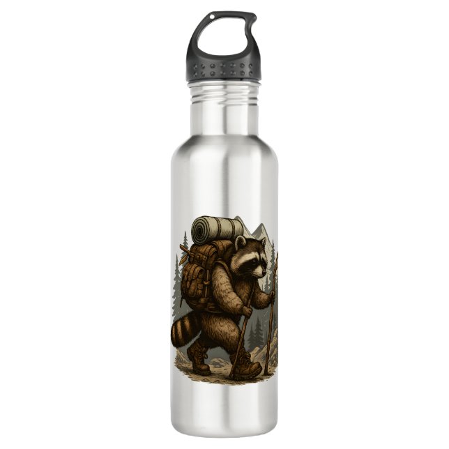 Sloth Camping Hiking 710 Ml Water Bottle (Front)