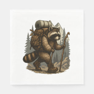 Sloth Camping Hiking Napkin