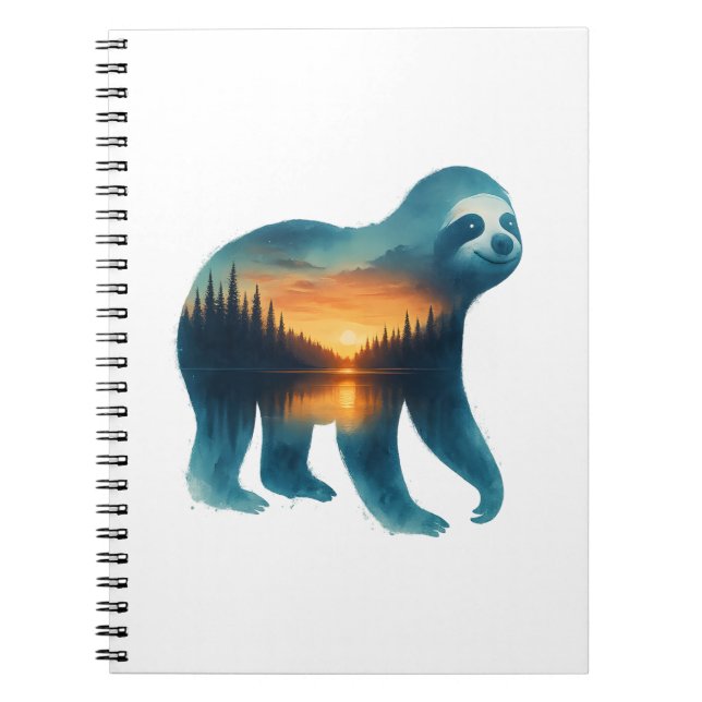 Sloth Camping Lover Notebook (Front)