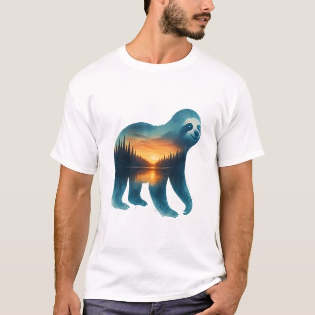 Sloth Camping Lover T-Shirt (Front)
