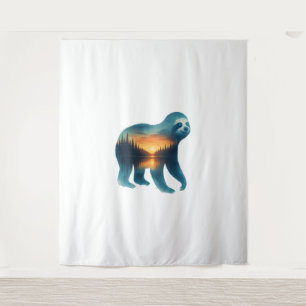Sloth Camping Lover Tapestry