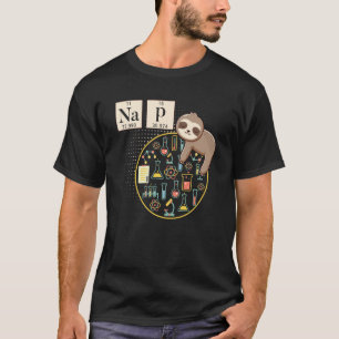 Sloth Chemistry Science I Nap Chemistry Nerd T-Shirt